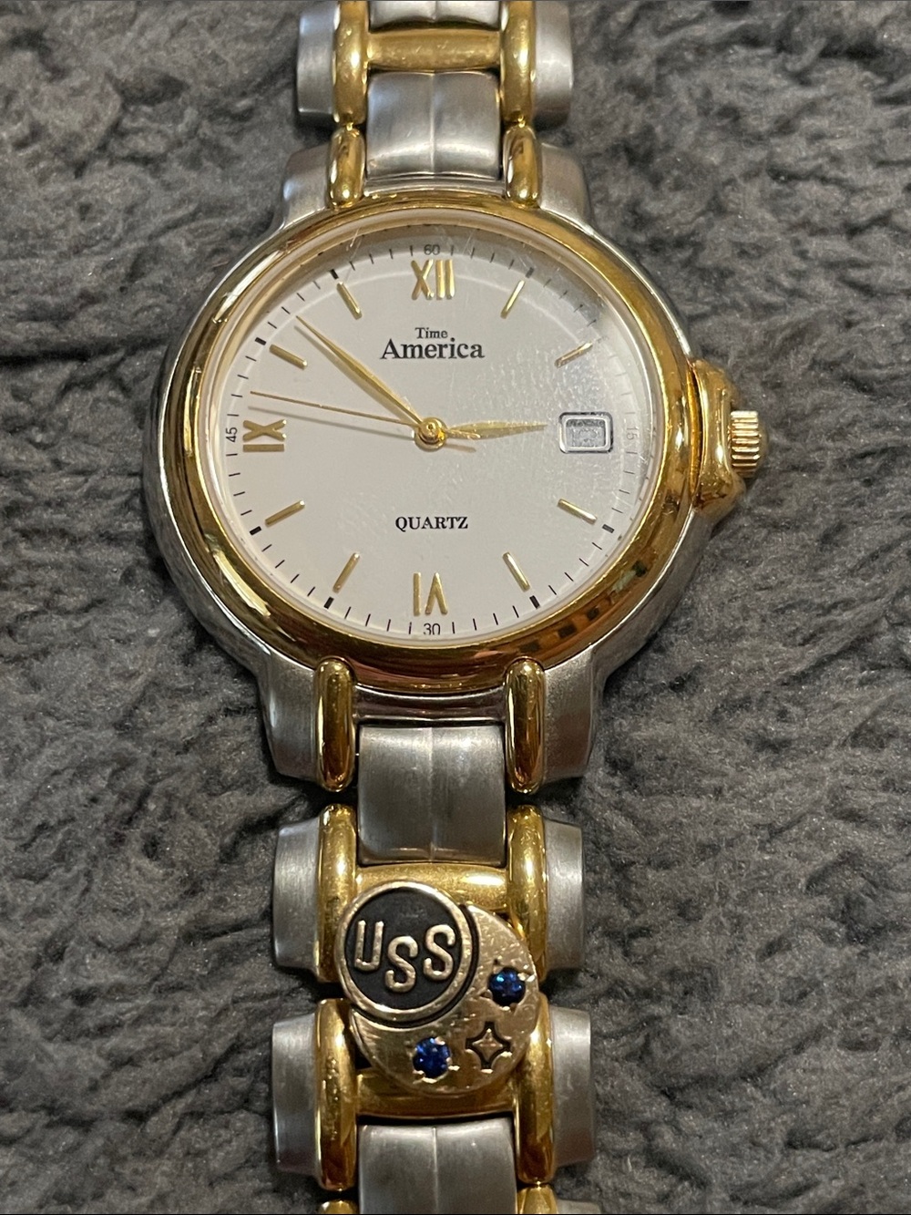 Pittsburgh USS Anniversary Watch with two Sapphire’s in the USS Charm